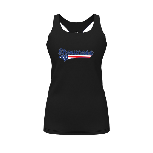 [FT0TRBBK-FYS-LOGO1] Decker Racerback Tank Top (Female Youth S, Black, Logo 1)