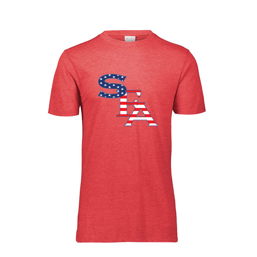 [FTSCUBRD-YS-LOGO2] Decker Youth Tri-Blend T-Shirt - Short Sleeve (Youth S, Red, Logo 2)