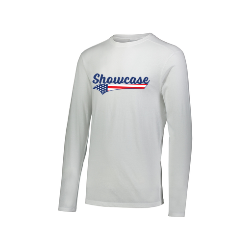 [FTLCUBWH-AXS-LOGO1] Decker Men's Tri-Blend T-Shirt - Long Sleeve (Adult XS, White, Logo 1)