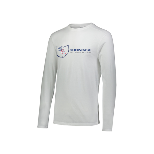 [FTLCUBWH-YS-LOGO3] Decker Youth Tri-Blend T-Shirt - Long Sleeve (Youth S, White, Logo 3)