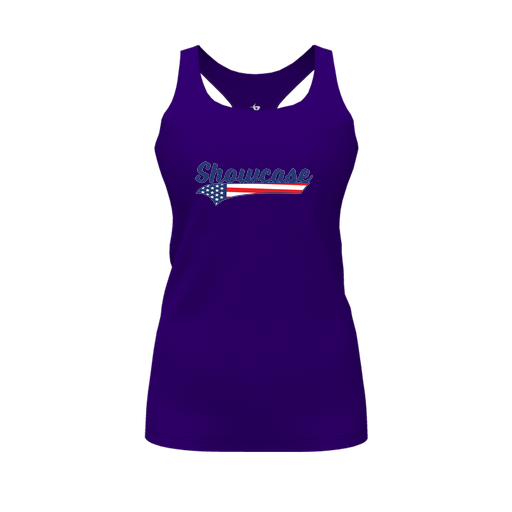 [FT0TRBPP-FYS-LOGO1] Decker Racerback Tank Top (Female Youth S, Purple, Logo 1)