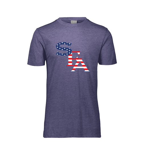 [FTSCUBNV-YS-LOGO2] Decker Youth Tri-Blend T-Shirt - Short Sleeve (Youth S, Navy, Logo 2)