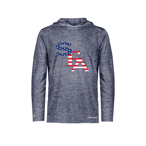 [FOLHCGNV-YS-LOGO2] Decker Youth Charge Hoodie (Youth S, Navy, Logo 2)