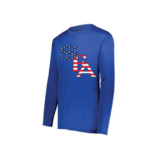 [222822.060.XS-LOGO2] Men's LS Smooth Sport Shirt (Adult XS, Royal, Logo 2)