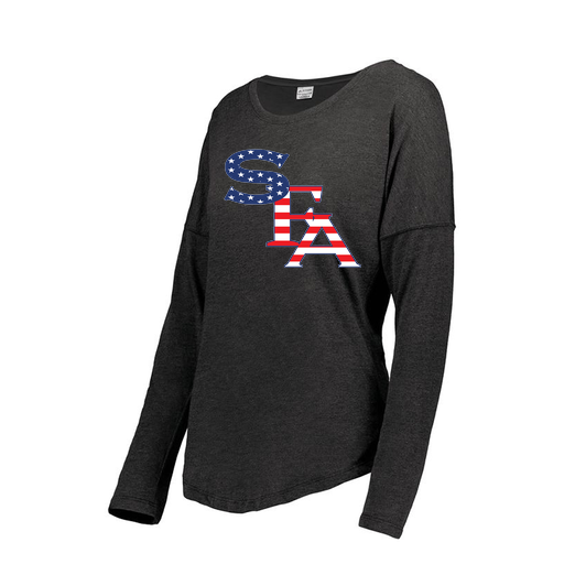 [FTLCUBBK-FAXS-LOGO2] Decker Women's Tri-Blend T-Shirt - Long Sleeve (Female Adult XS, Black, Logo 2)